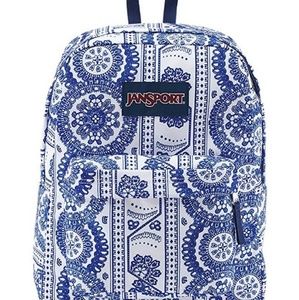 Jansport Royal Blue and Swedish White Lace Bookbag